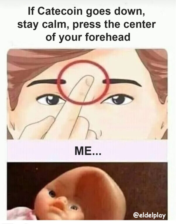 Press your forehead