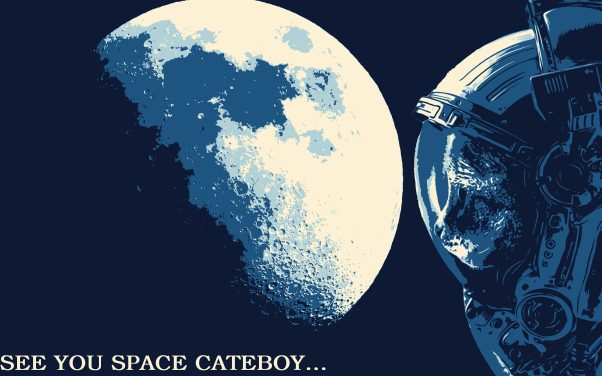 To the moon space cateboy!