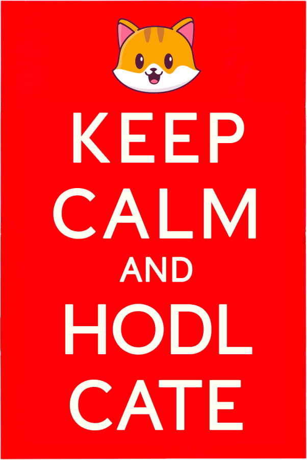 KEEP CALM AND HODL CATE