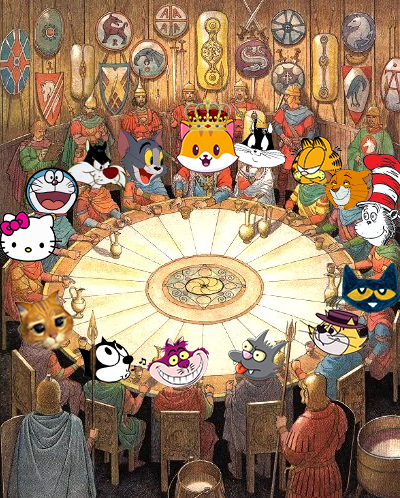 King Catethur and the cats of the round table