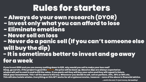 Basic rules for starters